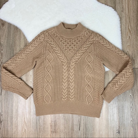 Philosophy Cable Knit Mock Neck Sweater - Picture 4 of 6